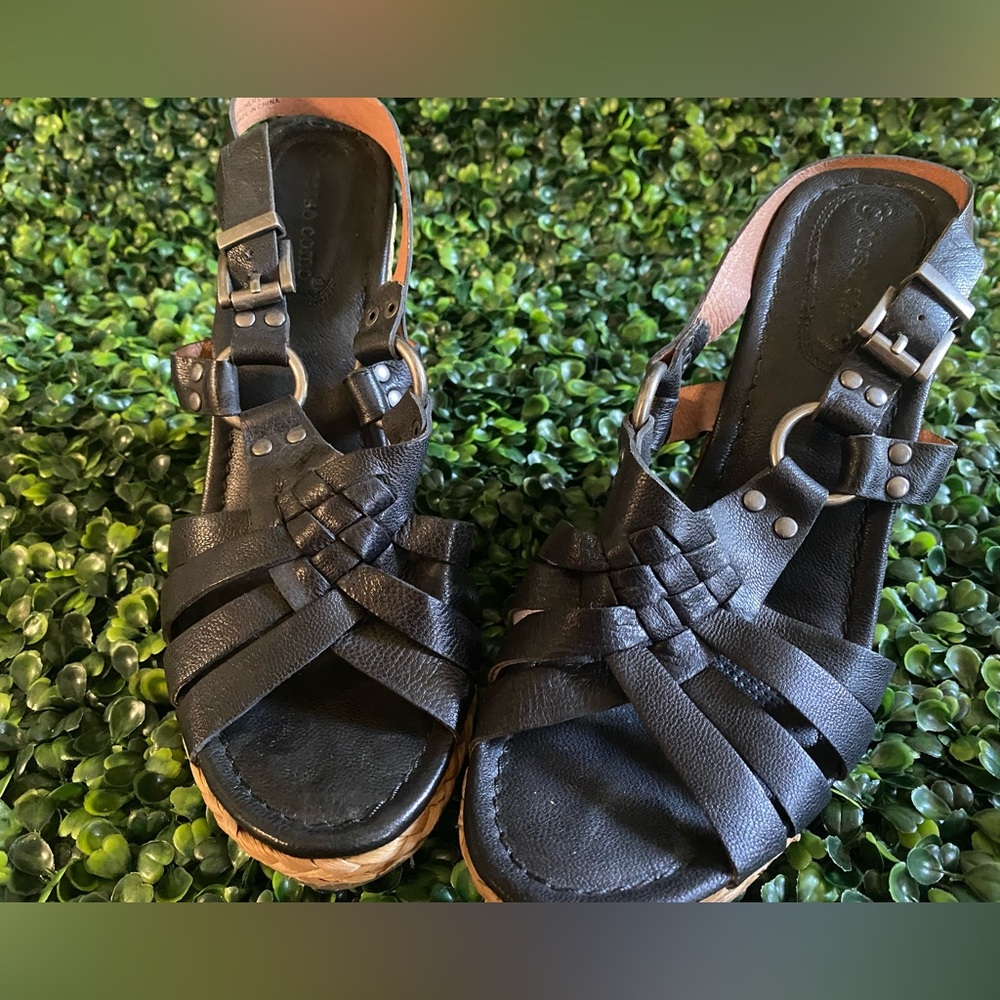 NEVER WORN WEDGES. Size 9. Runs small.